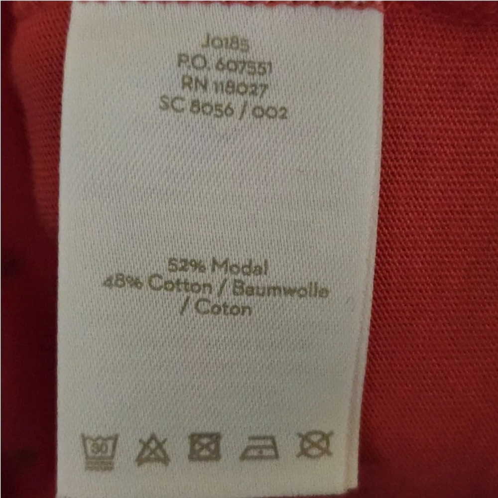 Boden Melinda Coral Gold Polka Stamped Jersey Knit Dress Size 6 - Picture 9 of 9
